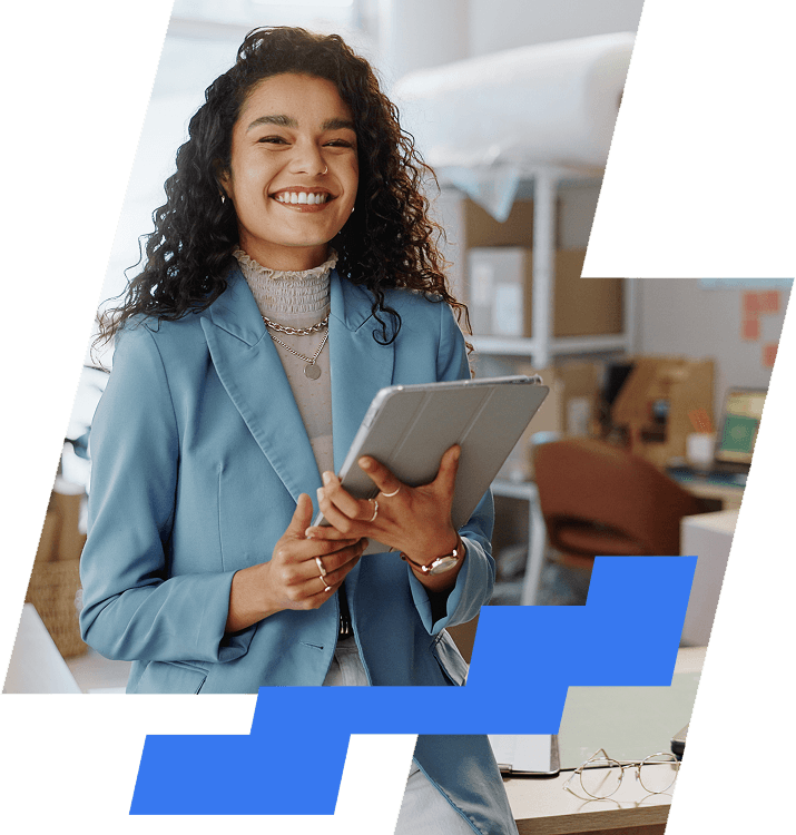 Empreendedora com tablet